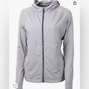 NWT: Cutter & Buck - Women’s Adapt Hybrid Full Zip Hoodie - Gray